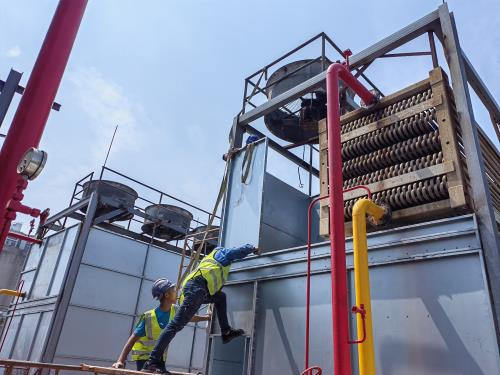 冷卻塔中使用點(diǎn)滴式填料散熱效果流程介紹(冷卻塔怎么使用)